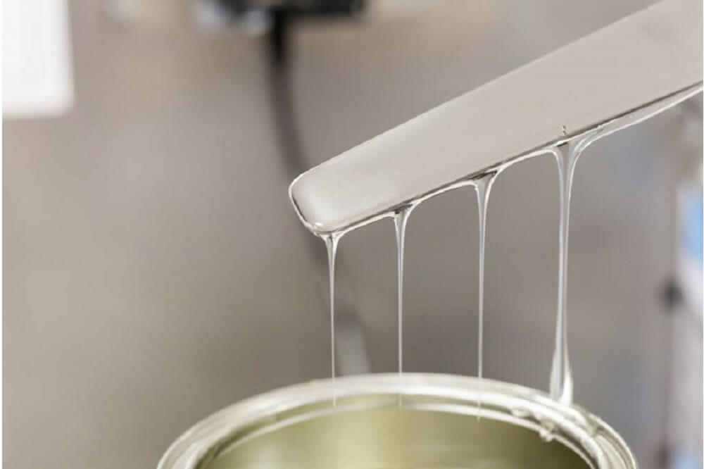 Alkyd paint on machinery